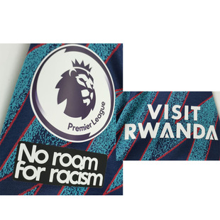 Room RWANDA赞助英超臂章No Racism热转印 2022阿森纳VISIT 2021