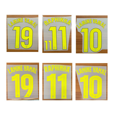 2526巴萨印字欧冠19号亚马尔拉菲尼亚亚马尔加维佩德里热转印印字