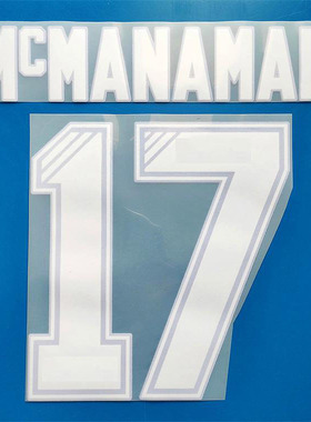 94-96利物浦17号麦克马纳曼17#McMANAMAN  NAMESET植绒热转印印字
