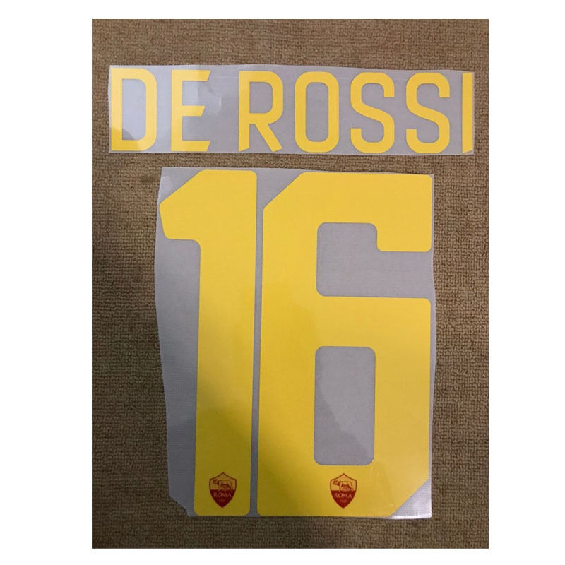 2016罗马16号德罗西号码#16 De Rossi Nameset热转印印字印号