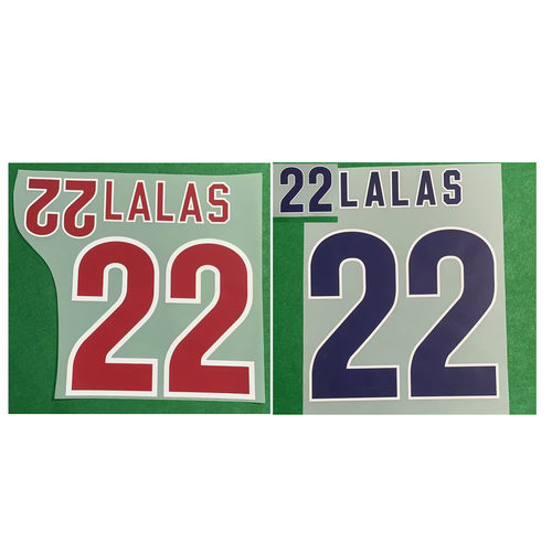 94美国主客场#22 LALAS Nameset 热转印印字印号