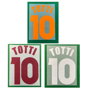 1998-2000罗马印字10号托蒂热转印印字主客场印号