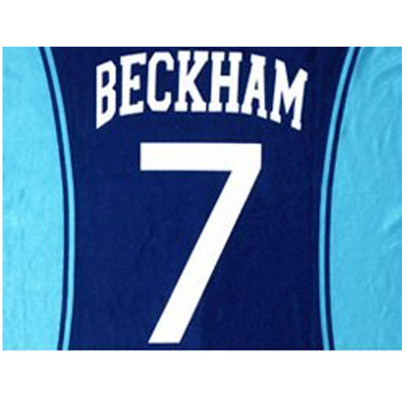 2002 7号贝克汉姆印字#7 BECKHAM NAMESET定制印号热转烫画印足