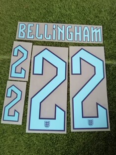 2022英格兰贝林厄姆印字#22 BELLINGHAM印号9号凯恩福登7号格拉利