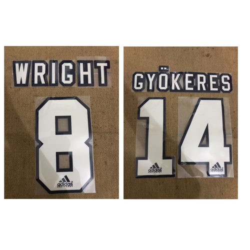 1993-1994阿仙奴球衣印字8号赖特#8 WRIGHT14号哲凯赖什植绒印字