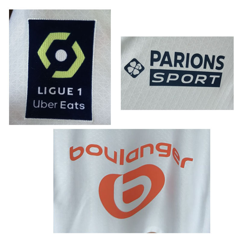 2022法甲马赛臂章赞助Ligue 1 Patch热转印足球徽章