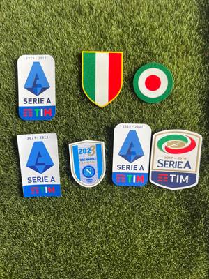 厚硅胶意甲臂章Serie A Patch尤文国米AC米兰那不勒斯卫冕徽章