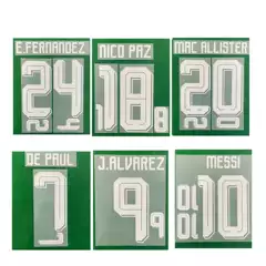 25-26 Argentina Printed Numbers 22 Martinez, 10 Messi, 7 De Paul for Away Jerseys