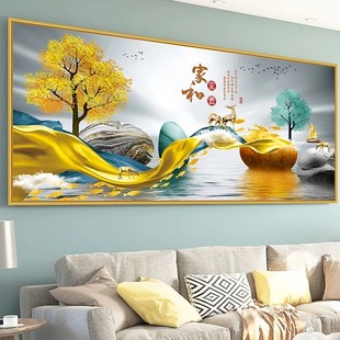 客厅装饰画墙纸沙发背景墙现代简约3D立体墙贴孔雀自粘壁画