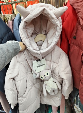 叮当米奇小童国标50绒羽绒服带挂件100_140
