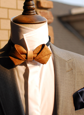 MERLIN STUDIO木与植鞣自然系列婚领结煲呔时尚西欧聚会PARTY礼物