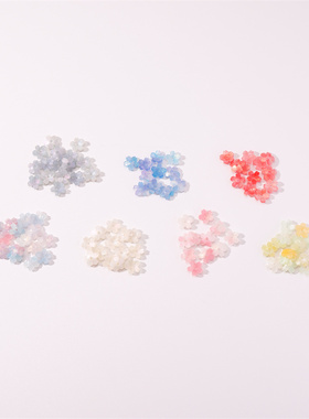 11mm立体小樱花高品质醋酸碗花diy手工发簪串珠手链古风制作材料