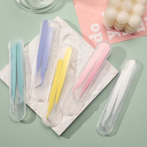 diy马卡龙色小镊子送盒子