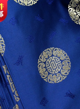 锦秀鸿布行古装汉服礼服娃衣和服COS高级服装面料/福寿图布料