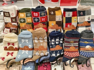 tutuanna 女士袜子舒适柔软亲肤保暖羊毛袜多色可选 25年秋冬新款