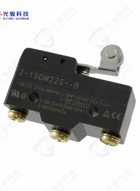 Z-15GW22S-B 《SWITCH SPDT 15A HINGE ROLLR LEVR》