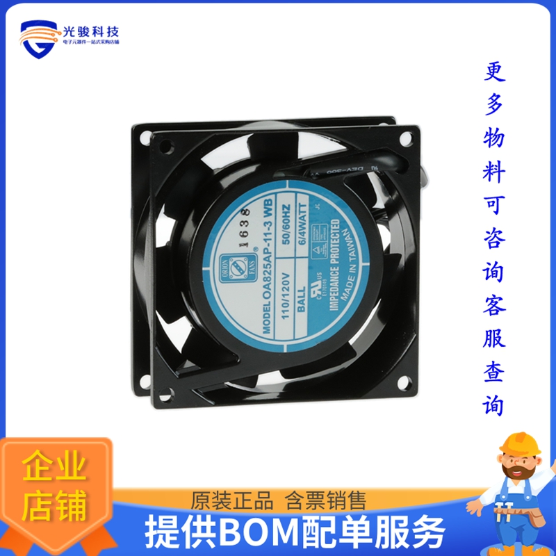 AC风扇OA825AP-11-3WB【FAN AXIAL 80X27MM 115VAC WIRE】