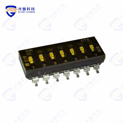 219-7LPSTR 《SWITCH SLIDE DIP SPST 100MA 20V》