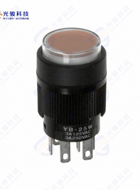 YB25WCKW01-5C-JC 《SWITCH PUSHBUTTON DPDT 3A 125V》