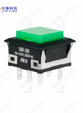 UB26KKW01N-F 《SWITCH PUSHBUTTON DPDT 5A 125V》