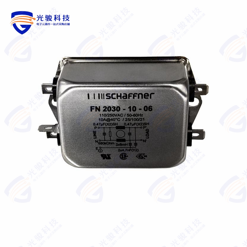 FN2030-10-06《LINE FILTER 250VAC 10A CHASS MNT》