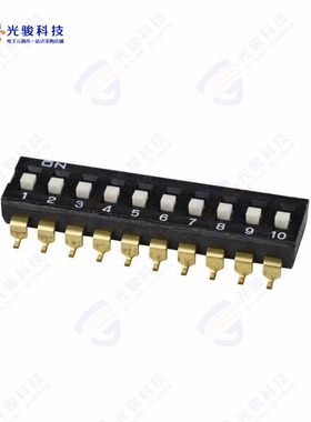 DS04-254-2-10BK-SMT 《DIP SWITCH, SPST, 2.54 PITCH, FL》