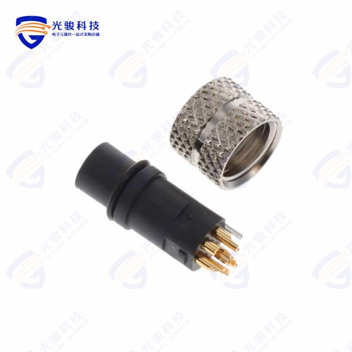 854-006-203RLS4《CONN PLUG FMALE 6P GOLD SLDR CUP》