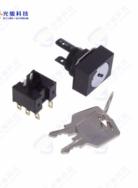 A165K-J3ML-2 《SWITCH KEYLOCK 3POS DPDT 5A 125V》