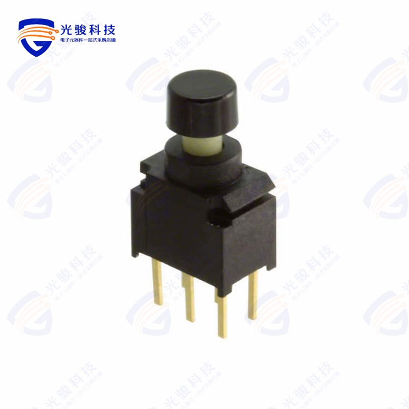 800UDP8P1A1M2RER1BLK 《SWITCH PUSH DPDT 0.4VA 20V》