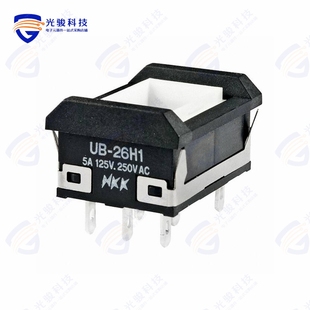 UB26NBKW015D 《SWITCH PUSHBUTTON DPDT 5A 125V》
