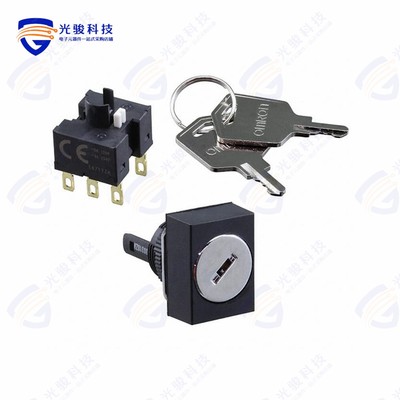 A165K-J2AL-2 《SWITCH KEYLOCK 2POS DPDT 5A 125V》