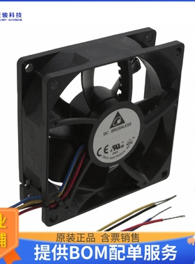 无刷直流风扇QFR0812SH-CX13【FAN AXIAL 80X25.4MM 12VDC WIRE】