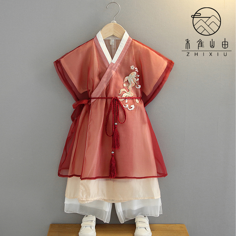 中国风童装古装唐装演出服