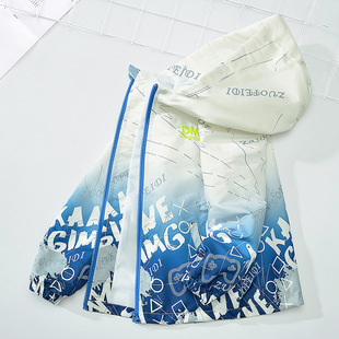 童装男童冲锋衣2025新款春秋连帽中大童风衣上衣外套儿童春装外套