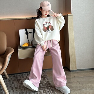 女童秋装套装2025新款早秋儿童洋气卫衣大童女孩春秋季运动两件套