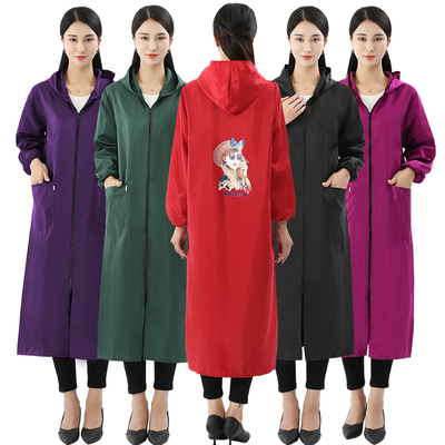 罩衣防水加长大人防水拉链厨房