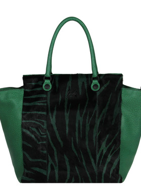 GABS 女士 深灰色皮革托特包手提包单肩包 G001350T2 X0358 C2504