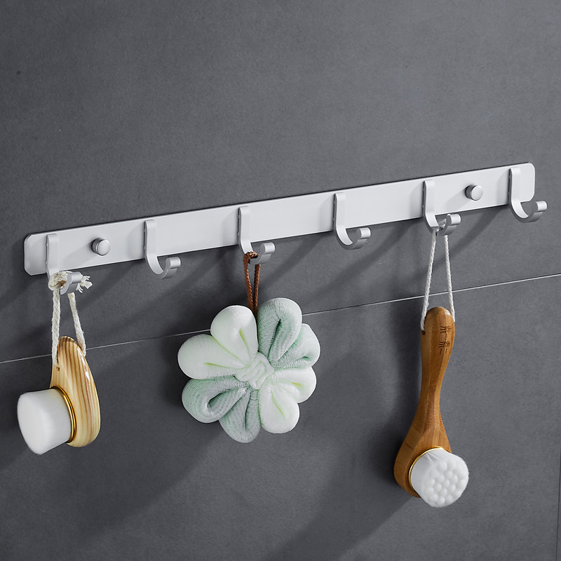 太空铝卫生间挂钩免打孔门后粘钩强力无痕衣服挂钩阳台试衣间贴墙,收纳整理,挂钩/粘钩,淘宝优惠券,粉丝福利购,淘宝优惠卷