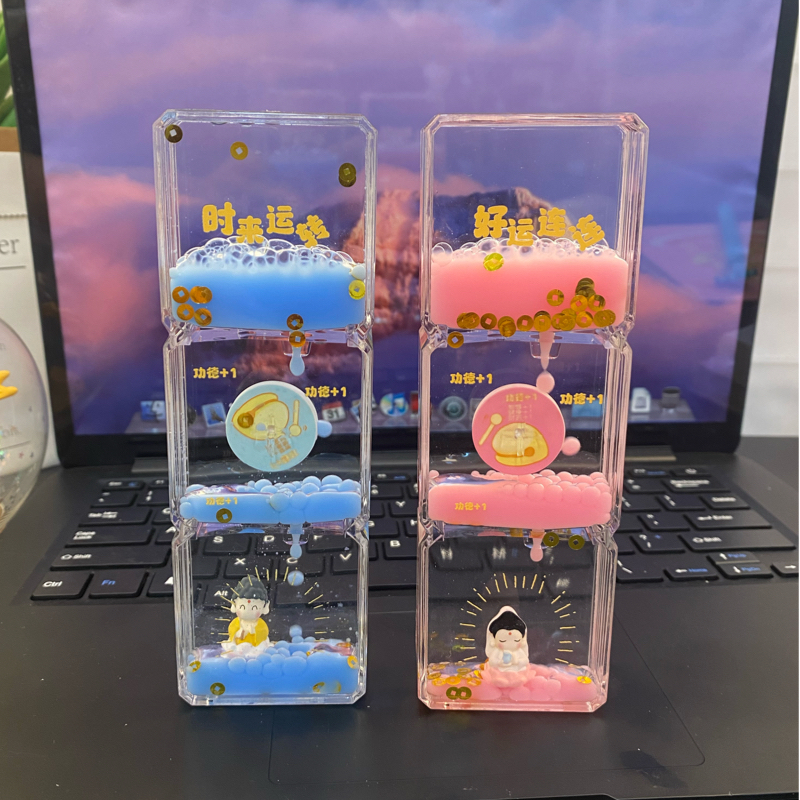 情绪稳定佛嘻嘻三方油漏桌面摆件