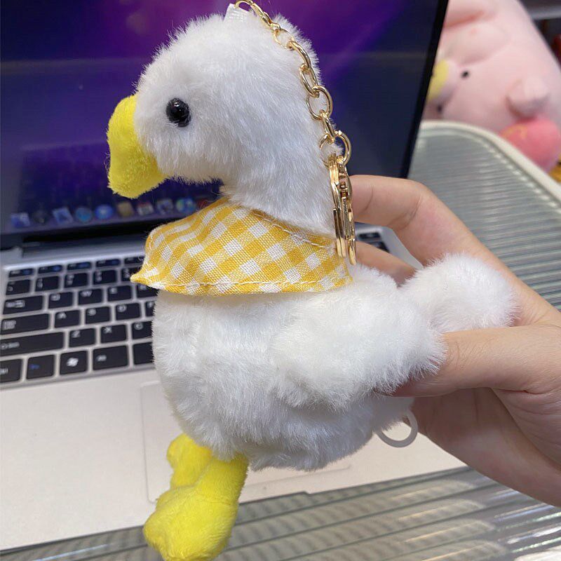 拉绳鸭子摇尾巴的鸭尾巴会转的鹅创意新奇特仿真毛绒玩具发条玩具