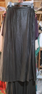 油亮老料龟纹桑蚕丝香云纱半身裙长裙腰围66.长92建议80 100斤