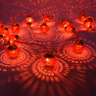 小红灯笼串灯新年春节室内户外布置装饰发光led彩灯串闪灯满天星