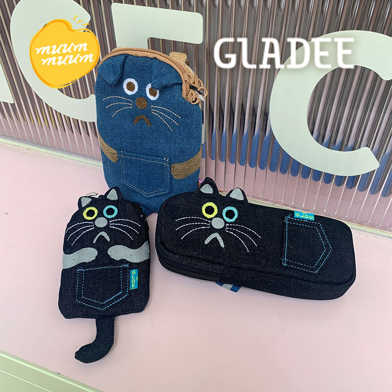 GLADEE卡通牛仔可爱笔袋卡包