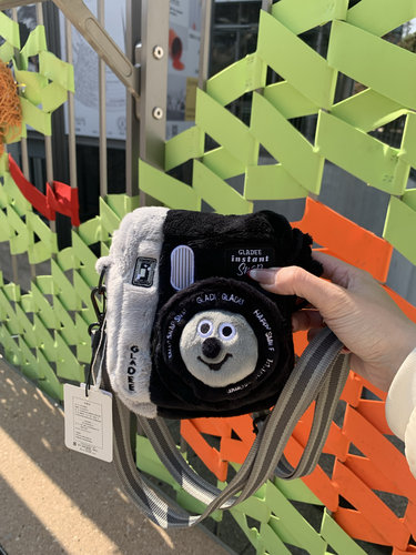 GLADEE 新款相机造型毛绒拍立得instax相机包