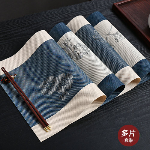 新中式餐桌垫百品良国风梅花牡丹
