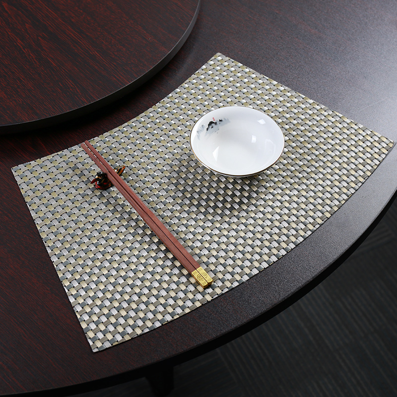 新中式餐桌垫扇形中餐垫高档防烫