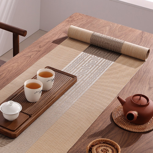 百品良中国风中式回纹茶席加宽