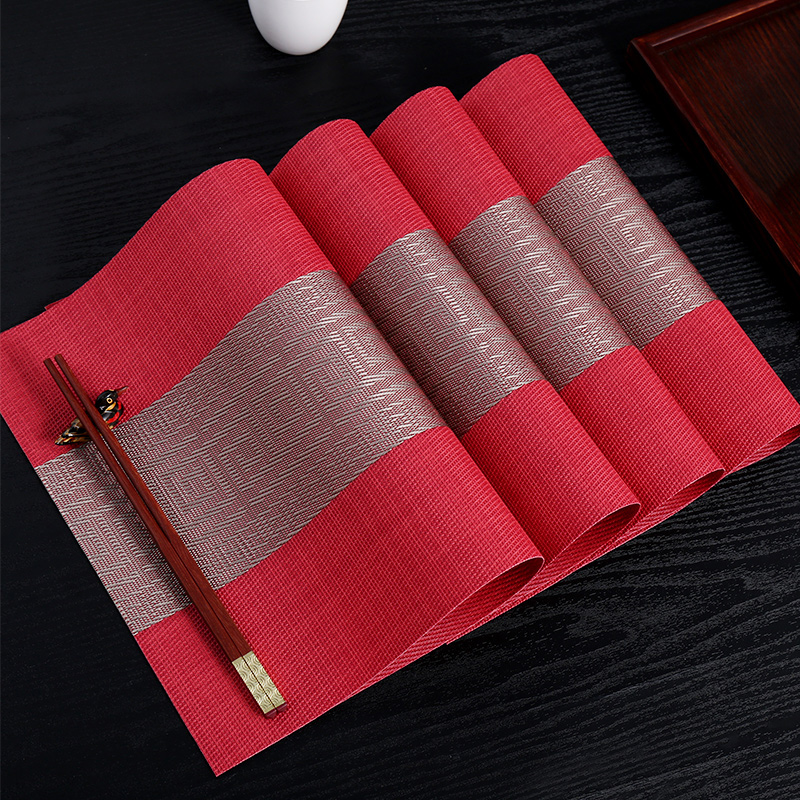 百品良红色餐垫新中式节日喜庆