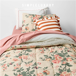 Louise Roe 创始人设计限定 玫瑰有机棉天丝儿童绗缝被四季被枕套