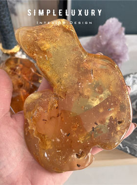 博物馆收藏级 哥伦比亚热带雨林千万年琥珀原形标本 招财风水摆件